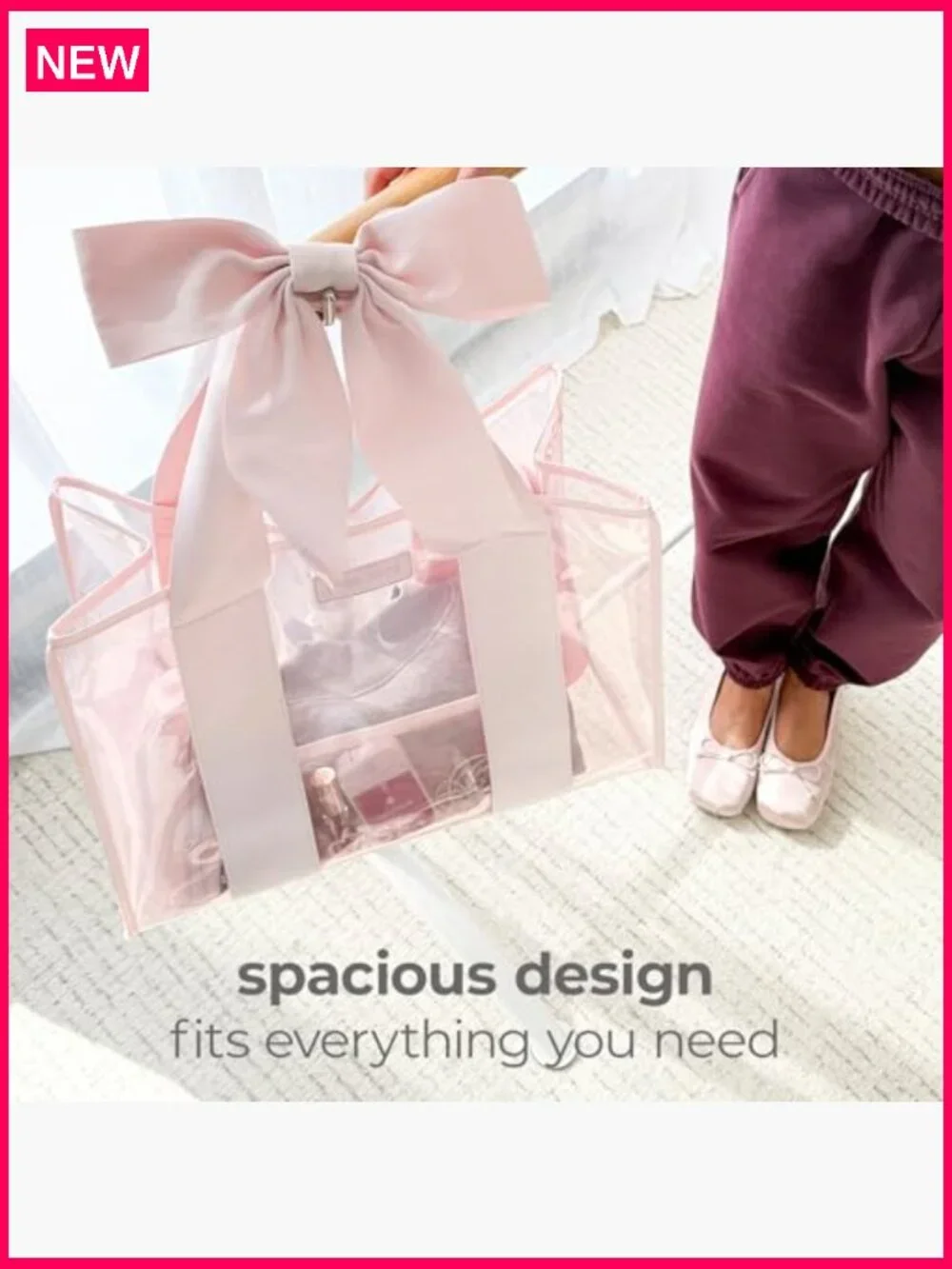Large Waterproof Tote with Phone Pouch, Machine Washable, Travel Bag